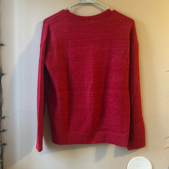 Super cute Children’s Place red Christmas cat sweater - Picture 2 of 4